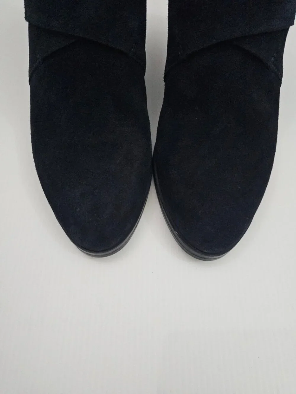 Eileen Fisher Trail Black Suede Ankle Boot Block Heel Fall Western Womens 9